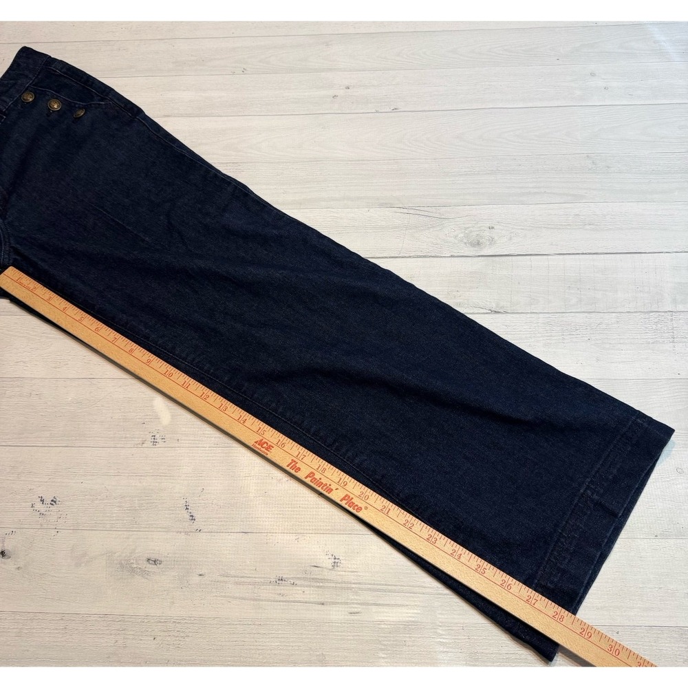 Rachel Zoe dark denim wide leg jeans women's size 8 - Picture 8 of 10